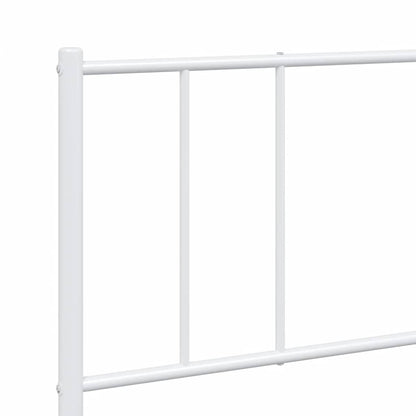 Giroletto con Testiera e Pediera Metallo Bianco 183x213 cm | homemem39