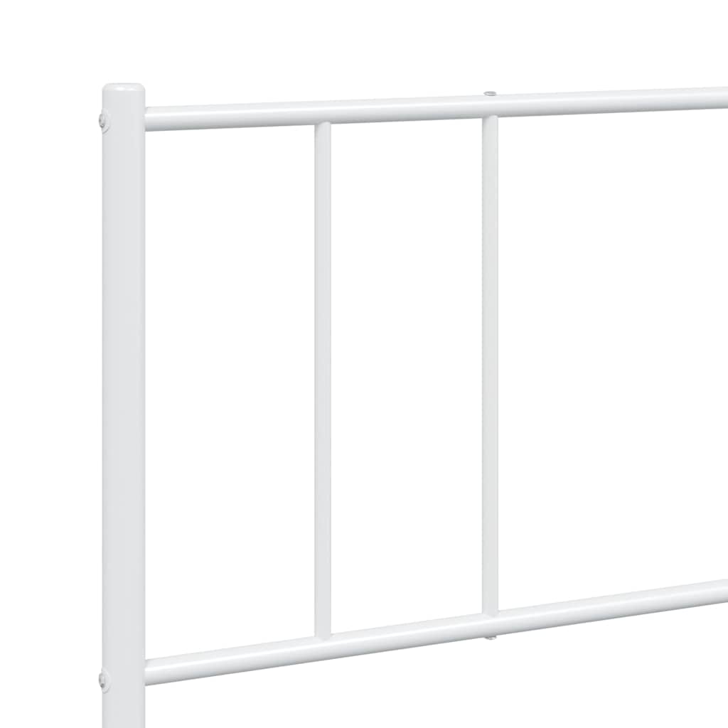 Giroletto con Testiera e Pediera Metallo Bianco 193x203 cm | homemem39