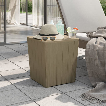 Tavolo da Giardino con Coperchio Polipropilene Marrone Chiaro | homemem39