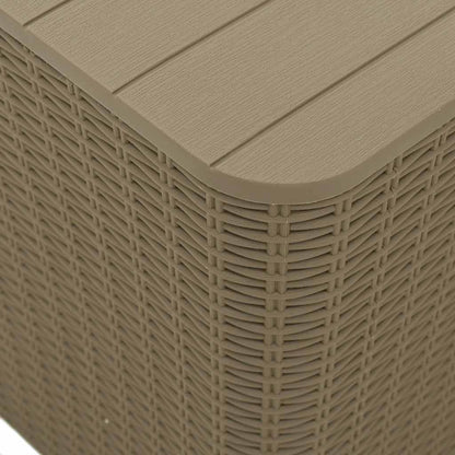 Tavolo da Giardino con Coperchio Polipropilene Marrone Chiaro | homemem39