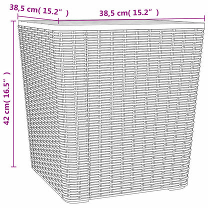 Tavolo da Giardino con Coperchio Polipropilene Marrone Chiaro | homemem39