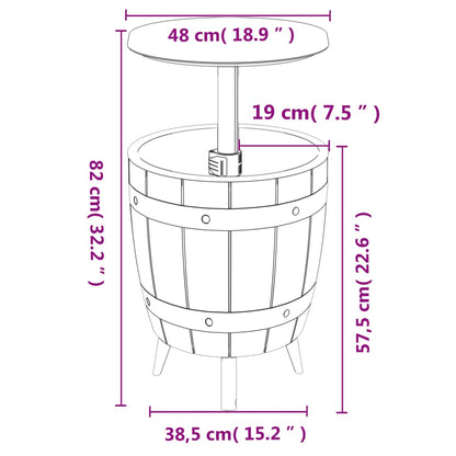 Tavolo Frigo 3 in 1 Polipropilene Marrone Chiaro