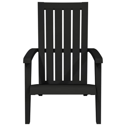 Sedia Adirondack da Giardino in Polipropilene Nero - homemem39