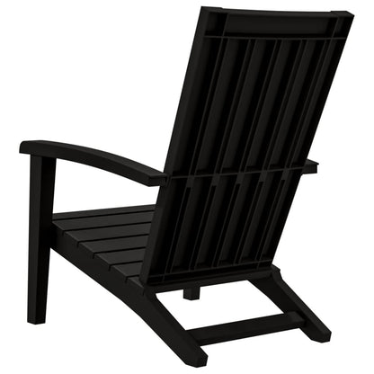 Sedia Adirondack da Giardino in Polipropilene Nero - homemem39