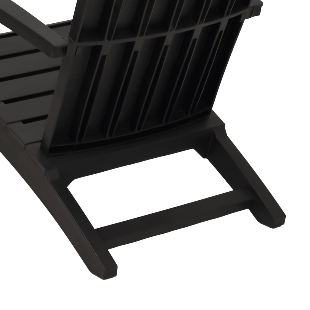 Sedia Adirondack da Giardino in Polipropilene Nero - homemem39