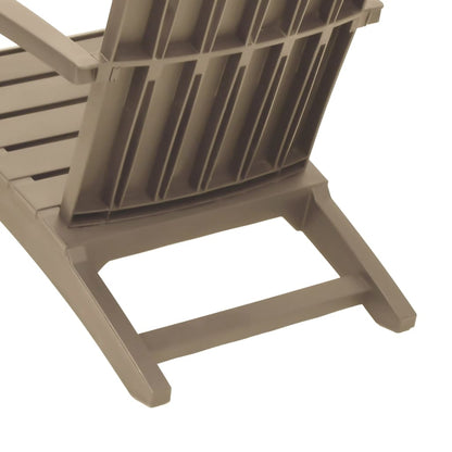 Sedia Adirondack da Giardino in Polipropilene Marrone Chiaro - homemem39