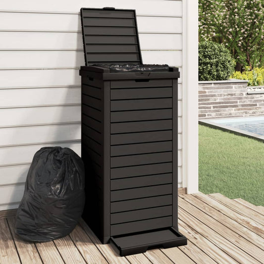 Cestino per Rifiuti da Esterno Nero 41x41x86 cm Polipropilene | homemem39