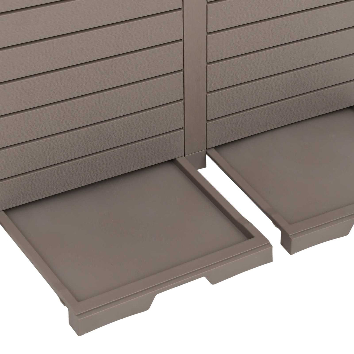 Cestino Rifiuti Esterno Marrone Chiaro 78x41x86cm Polipropilene