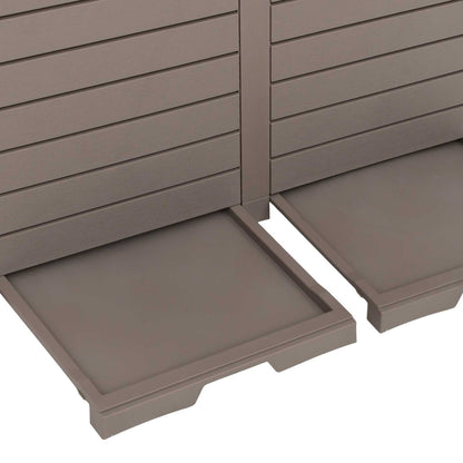 Cestino Rifiuti Esterno Marrone Chiaro 78x41x86cm Polipropilene