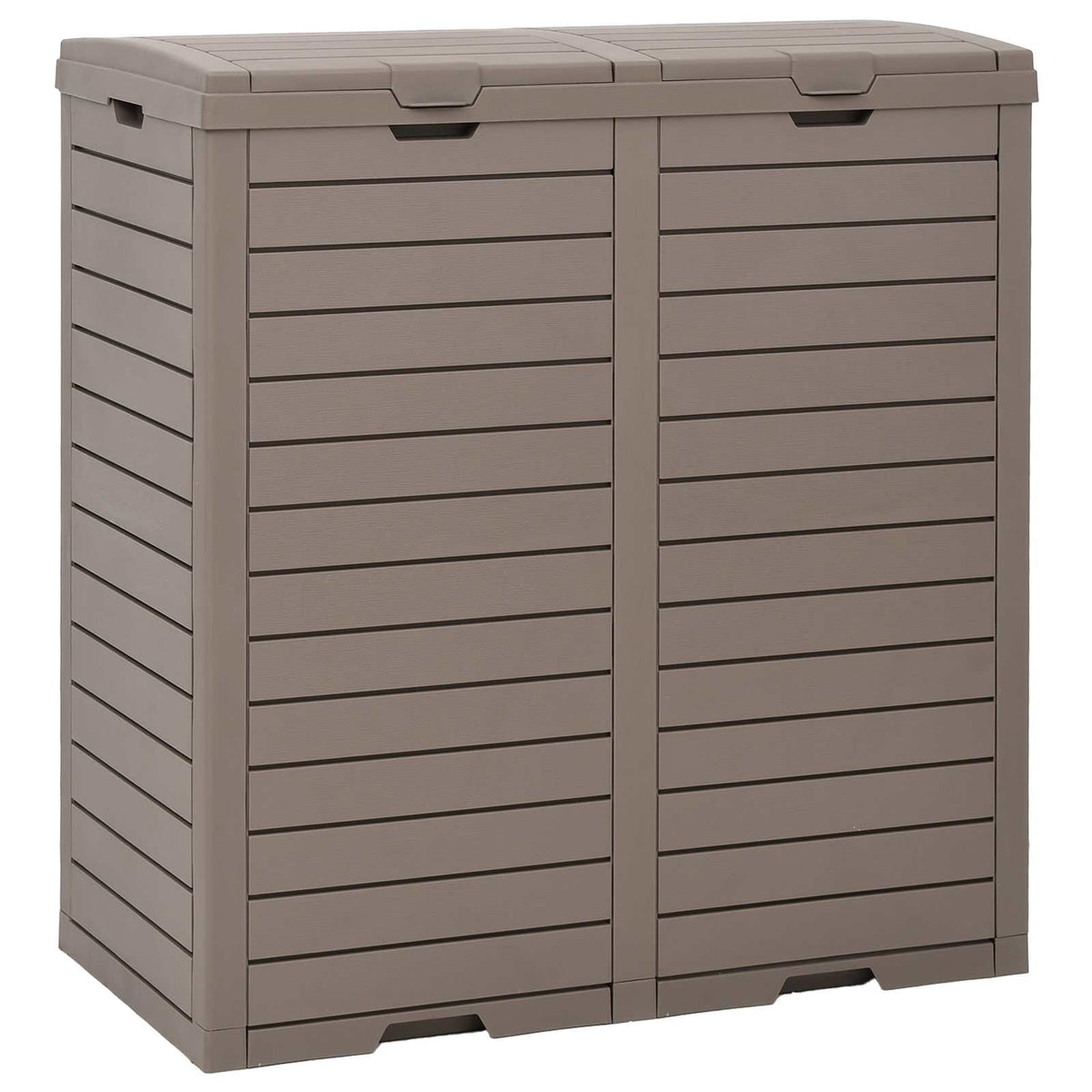 Cestino Rifiuti Esterno Marrone Chiaro 78x41x86cm Polipropilene