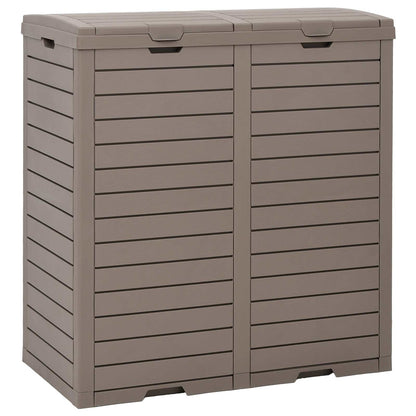 Cestino Rifiuti Esterno Marrone Chiaro 78x41x86cm Polipropilene