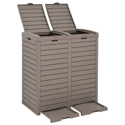 Cestino Rifiuti Esterno Marrone Chiaro 78x41x86cm Polipropilene