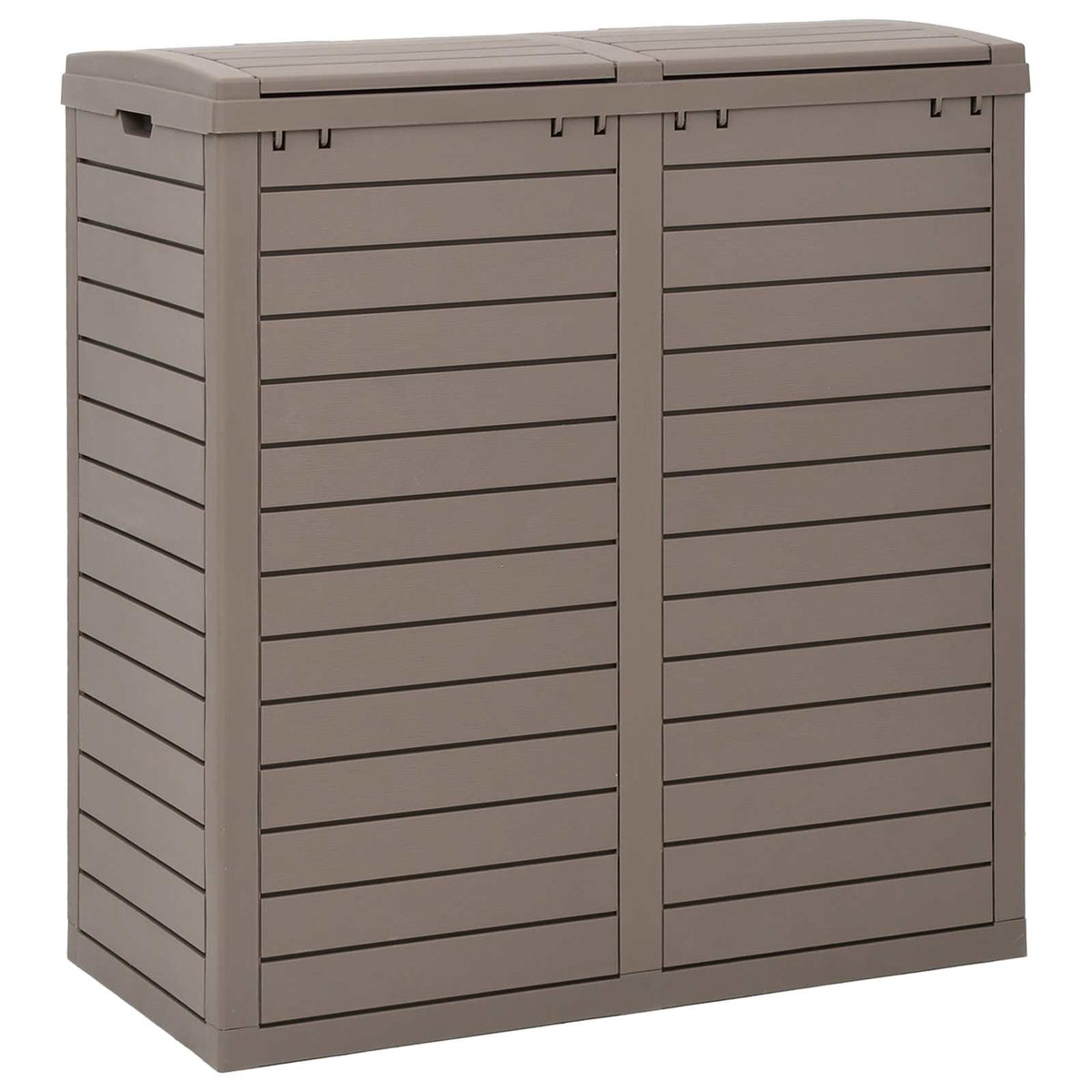Cestino Rifiuti Esterno Marrone Chiaro 78x41x86cm Polipropilene