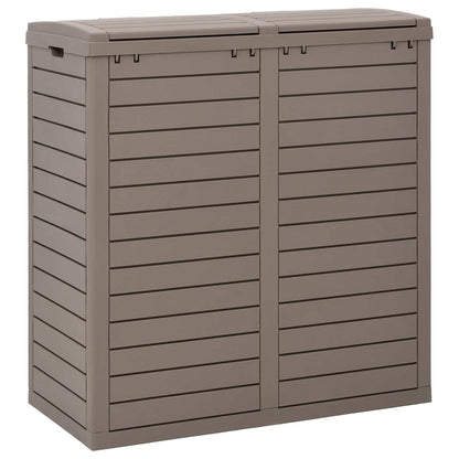Cestino Rifiuti Esterno Marrone Chiaro 78x41x86cm Polipropilene