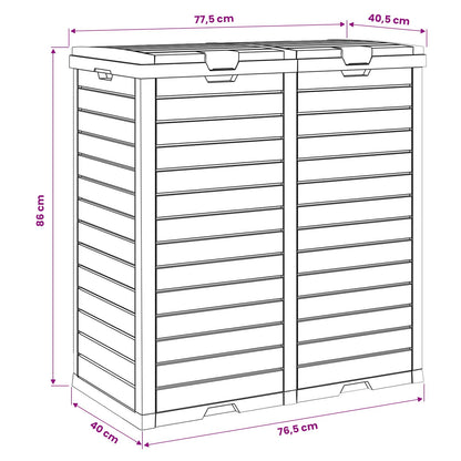 Cestino Rifiuti Esterno Marrone Chiaro 78x41x86cm Polipropilene