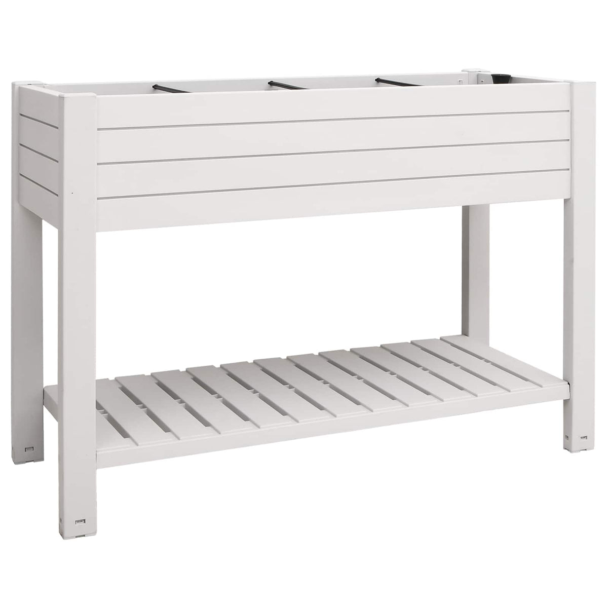 Fioriera Rialzata da Giardino Bianca 110x45x79 cm Polipropilene