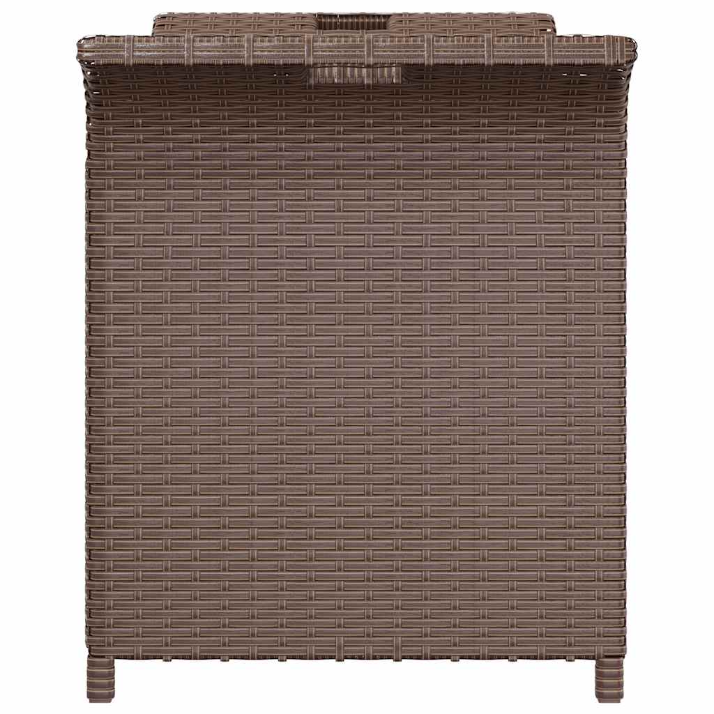 Panca da Giardino con Cuscino Marrone 116x46x57cm in Polyrattan | homemem39