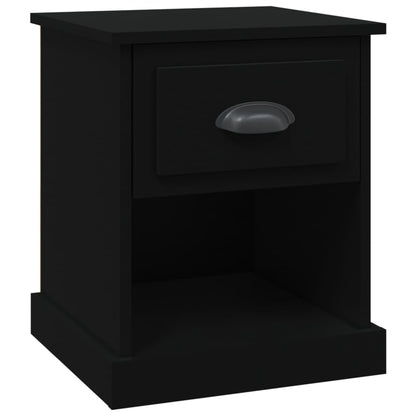 Comodino Nero 39x39x47,5 cm in Legno Multistrato - homemem39