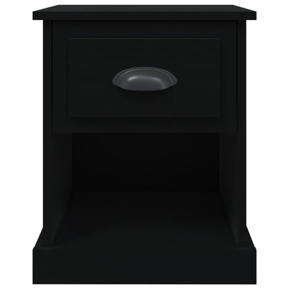 Comodino Nero 39x39x47,5 cm in Legno Multistrato - homemem39