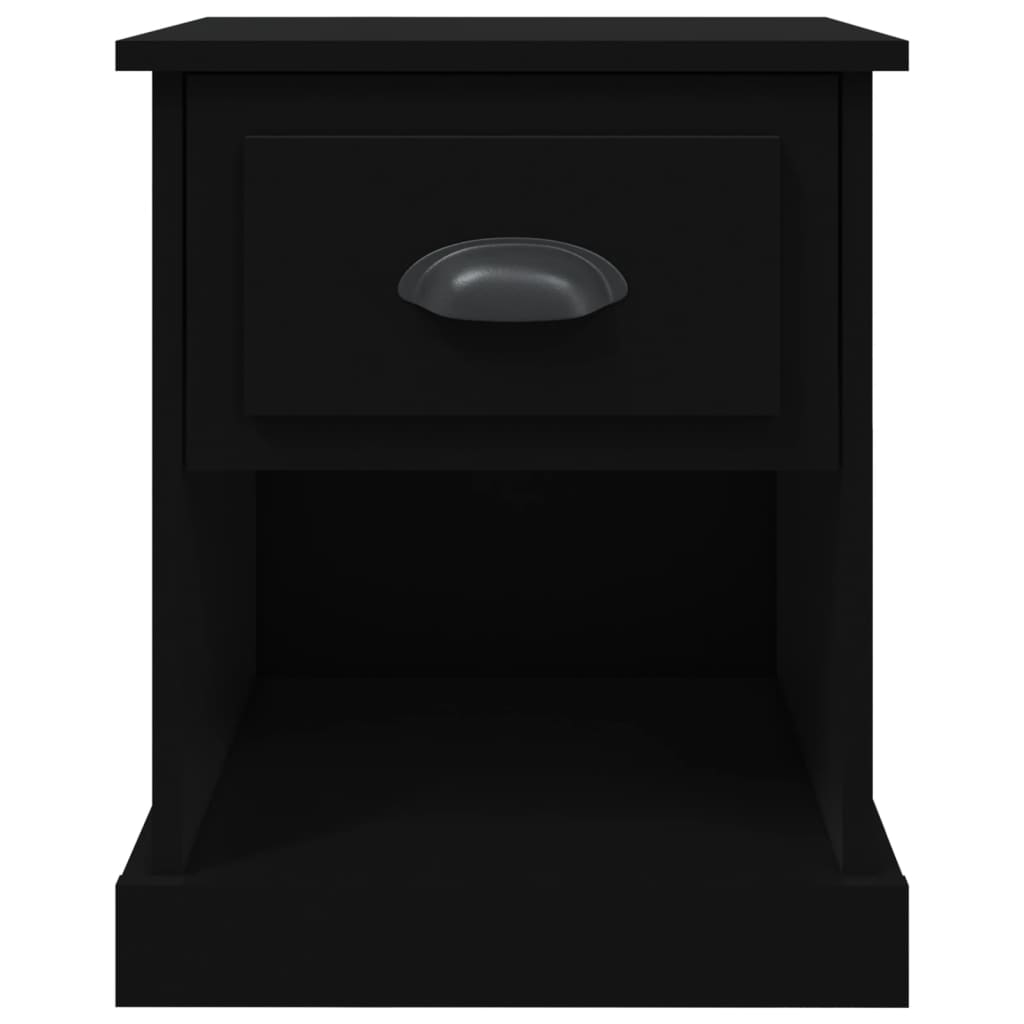 Comodini 2 pz Neri 39x39x47,5 cm in Legno Multistrato - homemem39