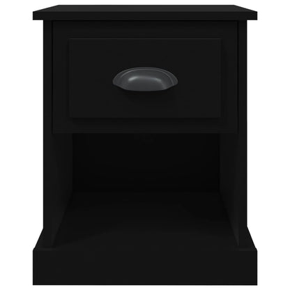 Comodini 2 pz Neri 39x39x47,5 cm in Legno Multistrato - homemem39