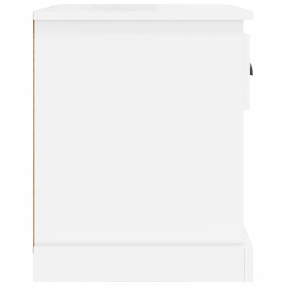 Comodini 2 pz Bianco Lucido 39x39x47,5 cm in Legno Multistrato - homemem39
