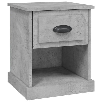 Comodino Grigio Cemento 39x39x47,5 cm in Legno Multistrato - homemem39