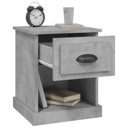 Comodini 2 pz Grigio Cemento 39x39x47,5 cm in Legno Multistrato - homemem39