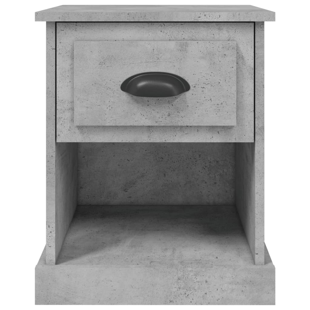 Comodini 2 pz Grigio Cemento 39x39x47,5 cm in Legno Multistrato - homemem39