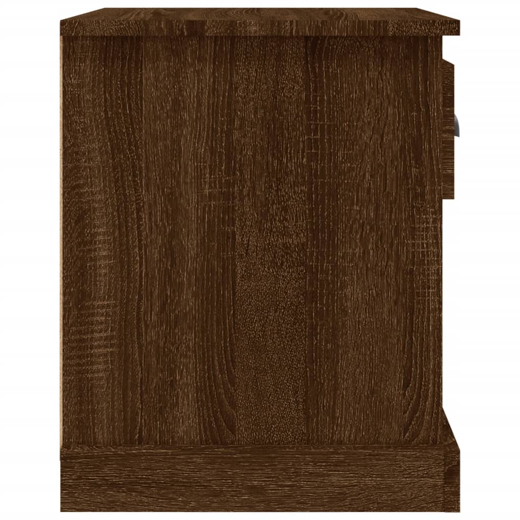 Comodini 2 pz Rovere Marrone 39x39x47,5 cm in Legno Multistrato - homemem39