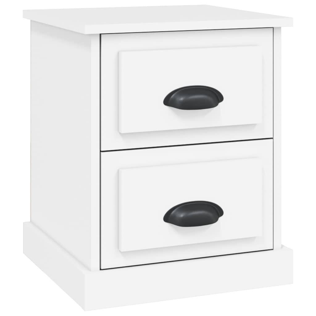 Comodino Bianco 39x39x47,5 cm in Legno Multistrato - homemem39