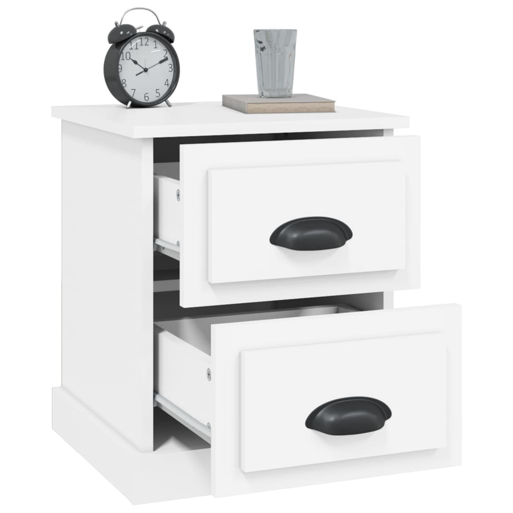 Comodino Bianco 39x39x47,5 cm in Legno Multistrato - homemem39