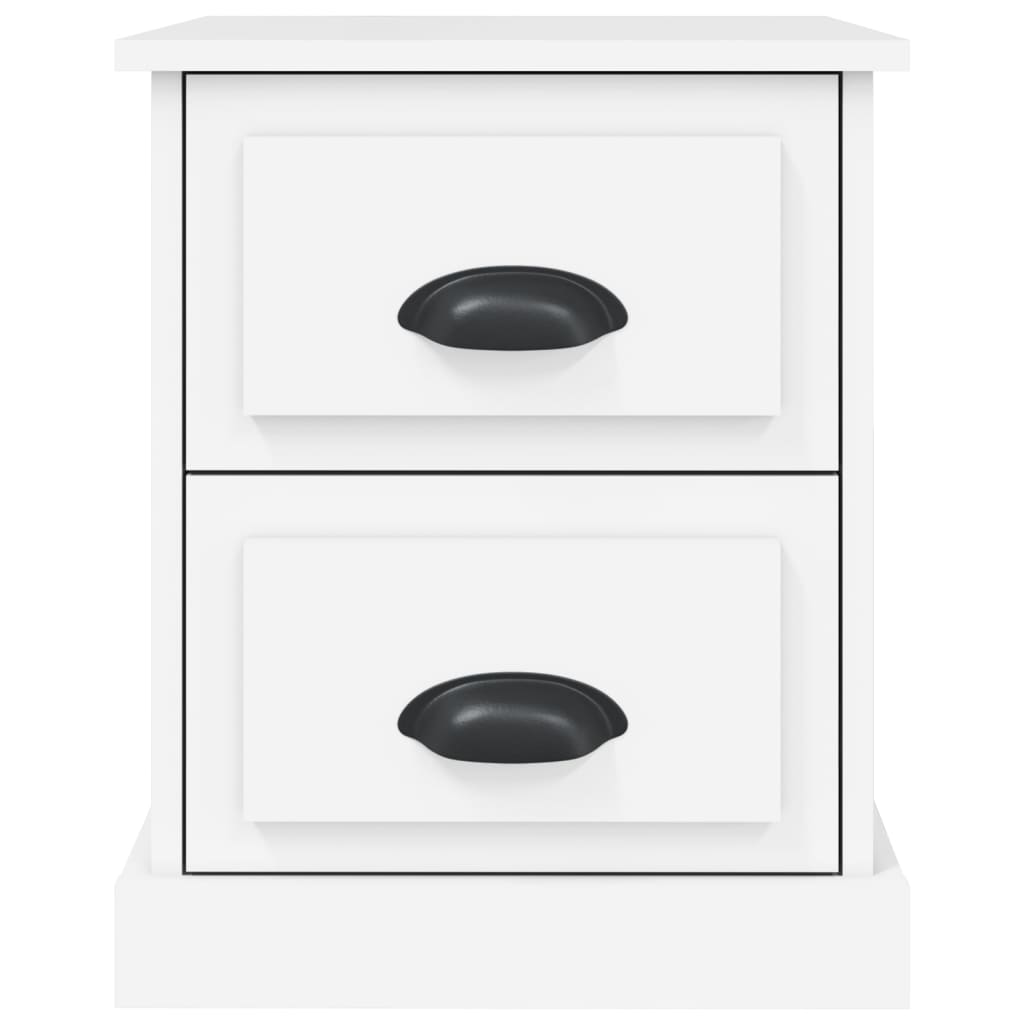 Comodino Bianco 39x39x47,5 cm in Legno Multistrato - homemem39