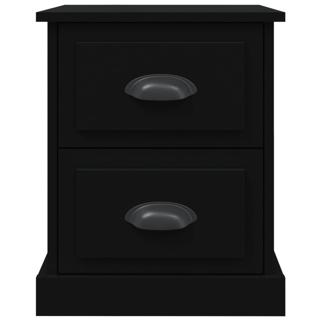 Comodini 2 pz Neri 39x39x47,5 cm in Legno Multistrato - homemem39