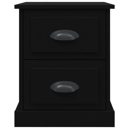 Comodini 2 pz Neri 39x39x47,5 cm in Legno Multistrato - homemem39