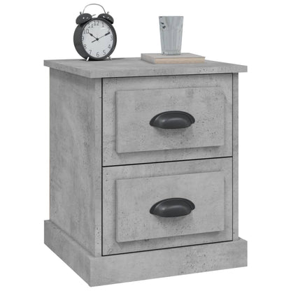 Comodini 2 pz Grigio Cemento 39x39x47,5 cm in Legno Multistrato - homemem39
