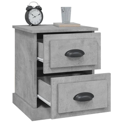 Comodini 2 pz Grigio Cemento 39x39x47,5 cm in Legno Multistrato - homemem39