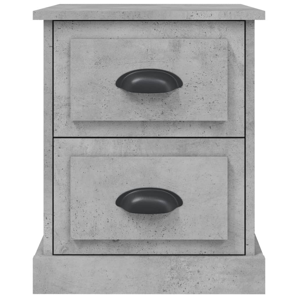 Comodini 2 pz Grigio Cemento 39x39x47,5 cm in Legno Multistrato - homemem39