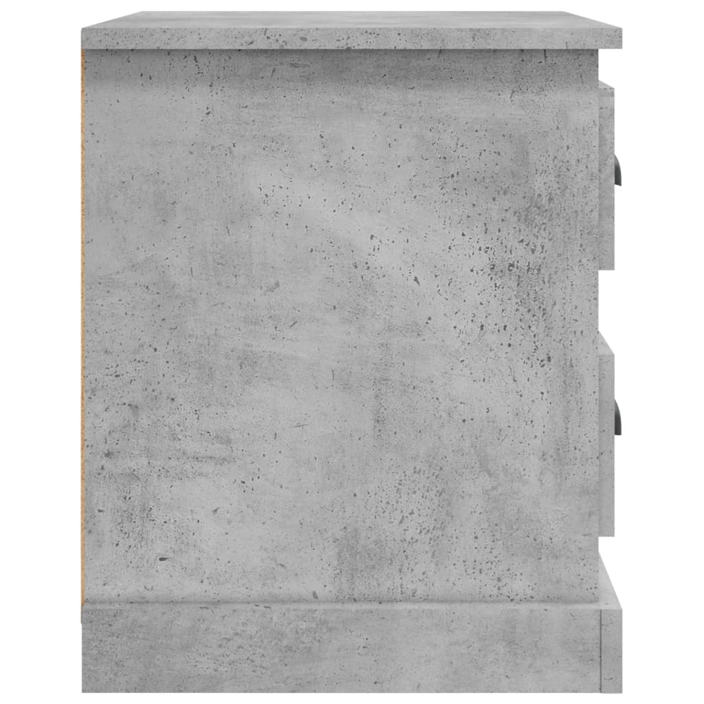 Comodini 2 pz Grigio Cemento 39x39x47,5 cm in Legno Multistrato - homemem39