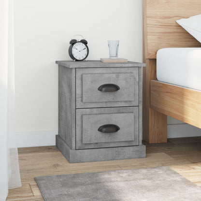 Comodini 2 pz Grigio Cemento 39x39x47,5 cm in Legno Multistrato - homemem39