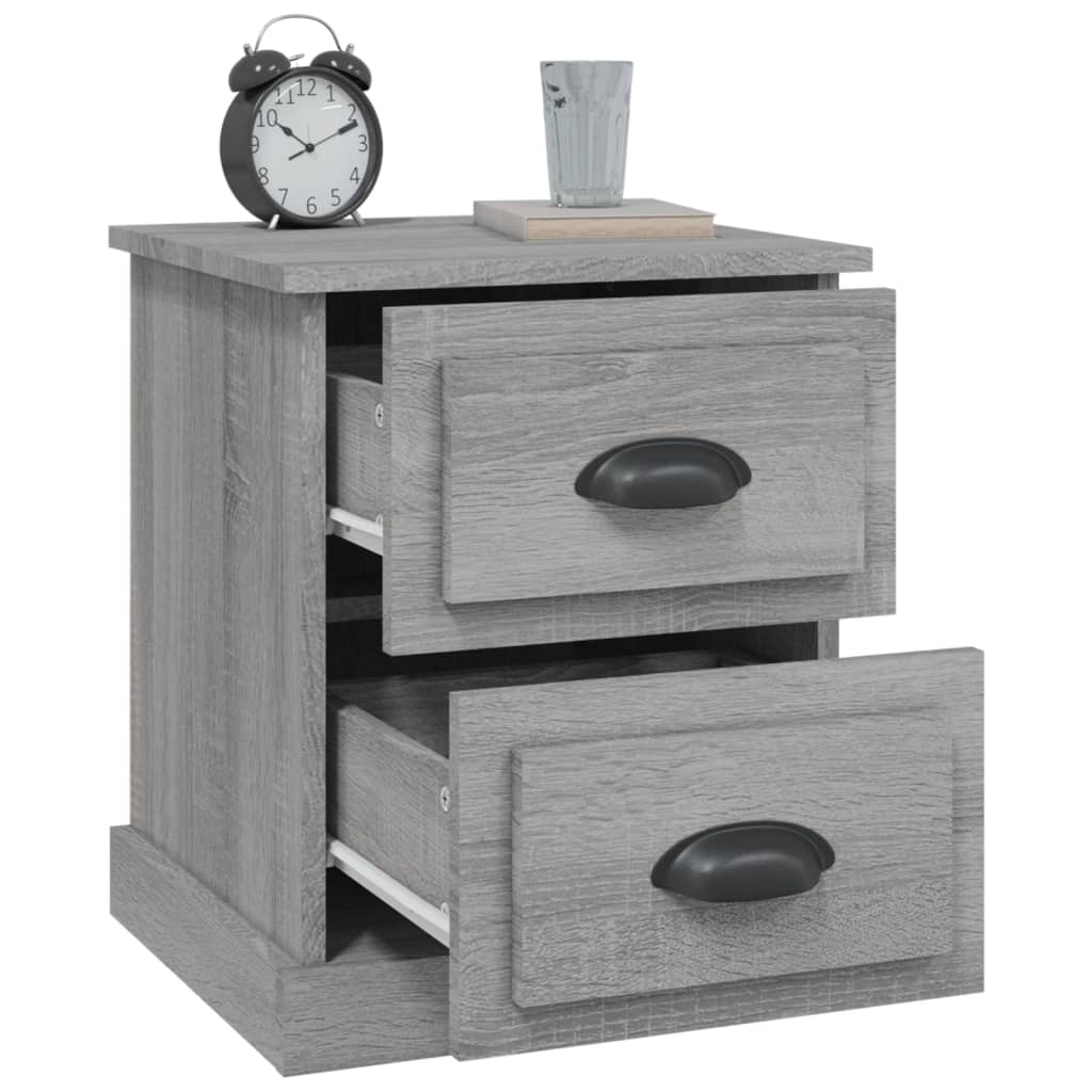 Comodino Grigio Sonoma 39x39x47,5 cm in Legno Multistrato - homemem39