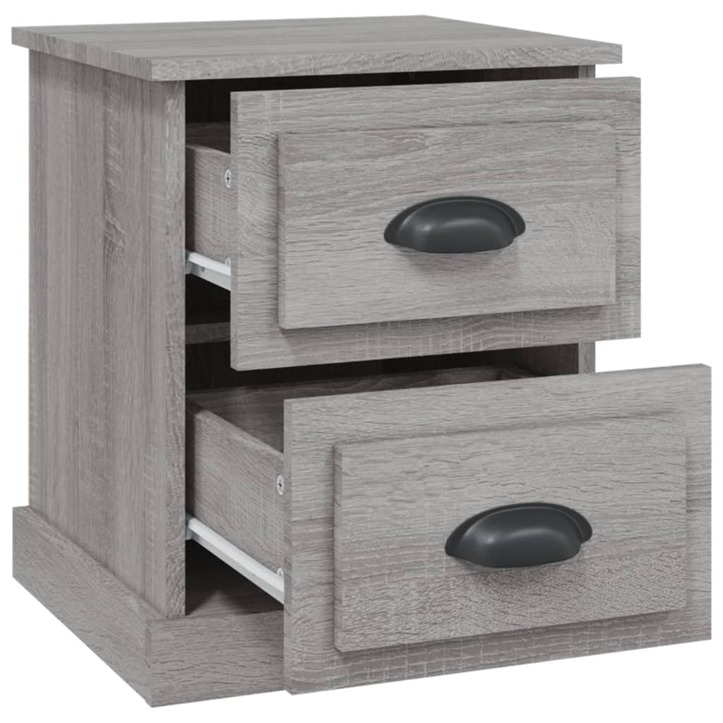 Comodino Grigio Sonoma 39x39x47,5 cm in Legno Multistrato - homemem39
