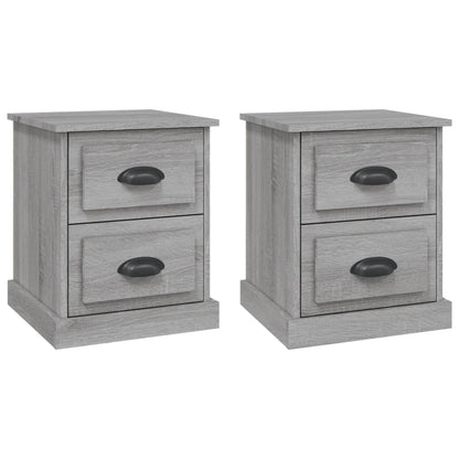 Comodini 2 pz Grigio Sonoma 39x39x47,5 cm in Legno Multistrato - homemem39