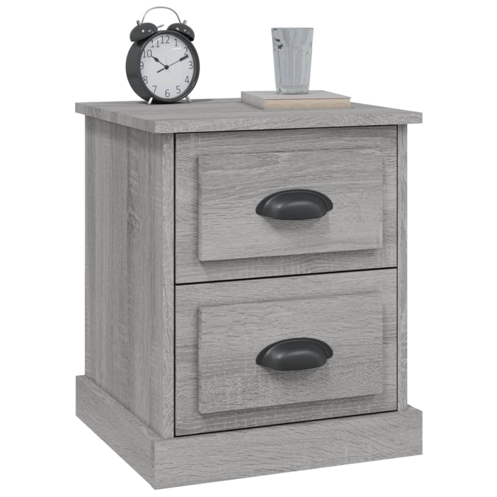 Comodini 2 pz Grigio Sonoma 39x39x47,5 cm in Legno Multistrato - homemem39