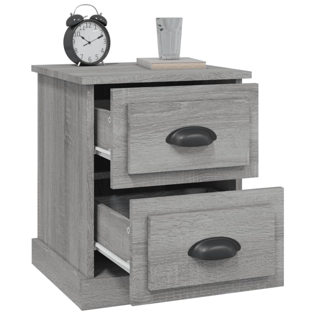 Comodini 2 pz Grigio Sonoma 39x39x47,5 cm in Legno Multistrato - homemem39