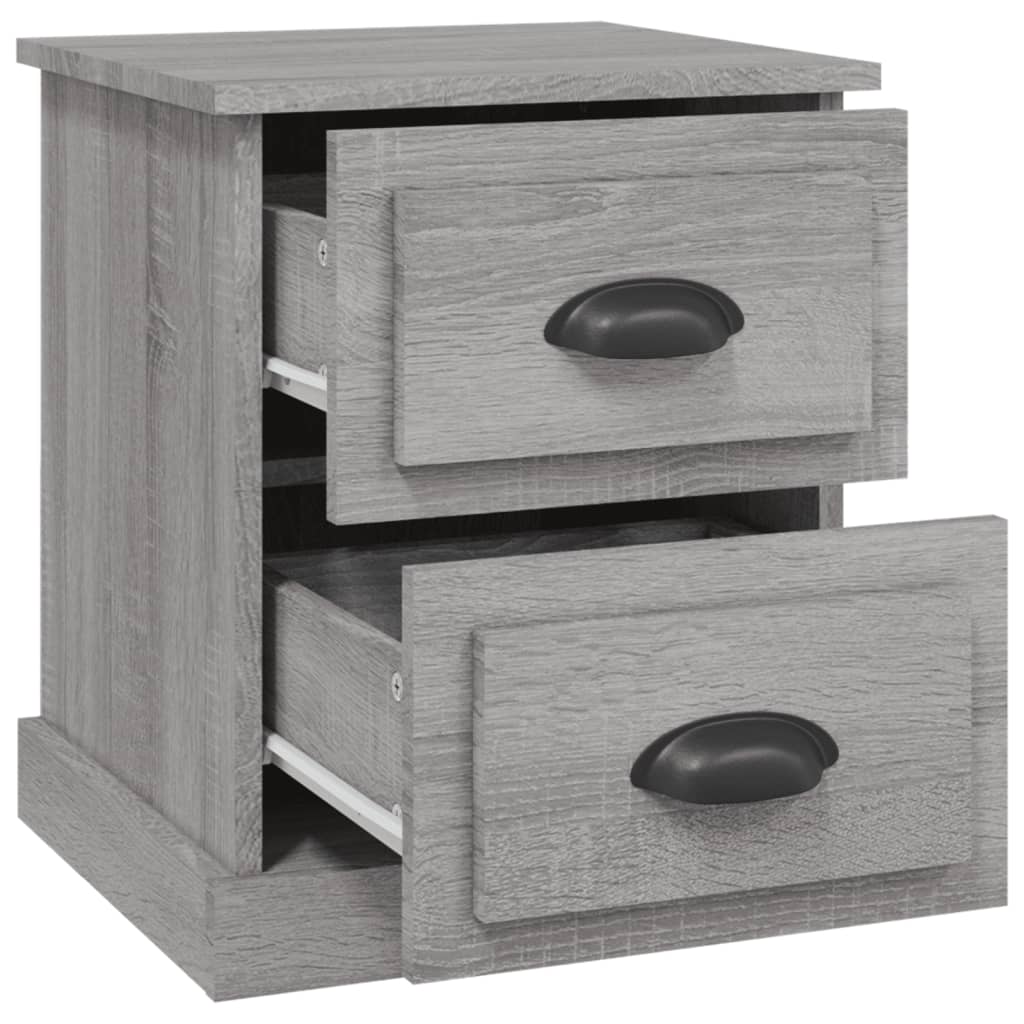 Comodini 2 pz Grigio Sonoma 39x39x47,5 cm in Legno Multistrato - homemem39