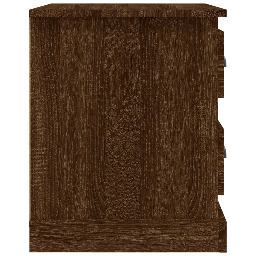 Comodini 2 pz Rovere Marrone 39x39x47,5 cm in Legno Multistrato - homemem39