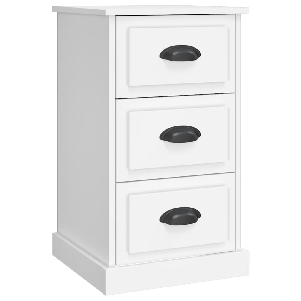 Comodino Bianco 39x39x67 cm in Legno Multistrato - homemem39