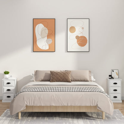Comodino Bianco 39x39x67 cm in Legno Multistrato - homemem39