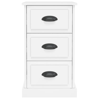 Comodino Bianco 39x39x67 cm in Legno Multistrato